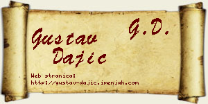 Gustav Dajić vizit kartica